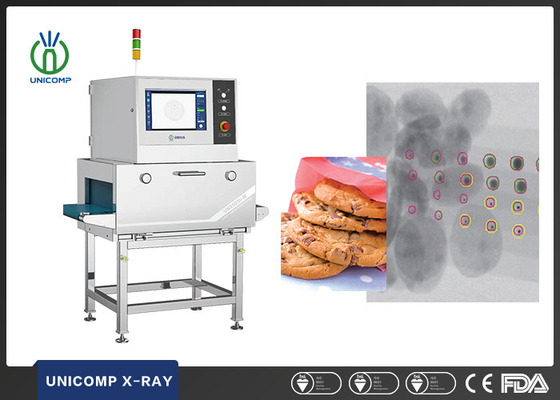 Máy kiểm tra tia X thực phẩm Unicomp để sàng lọc kim loại bằng đá thủy tinh