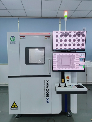 Hệ thống tia X của Unicomp AX9100max để kiểm tra khiếm khuyết nội bộ của các thành phần điện tử