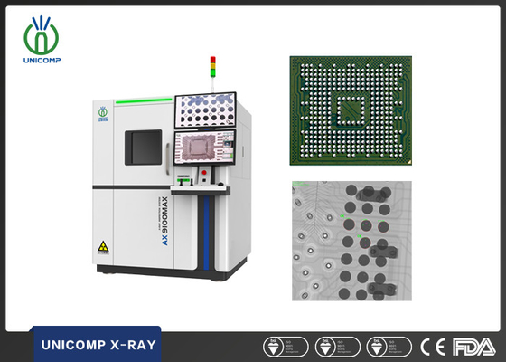 High Specifications Electronic Boards 2D &amp; 2.5D Máy X-Ray Unicomp AX9100MAX Với Bảng xoay 360 độ Cho BGA Và PCB Kiểm tra