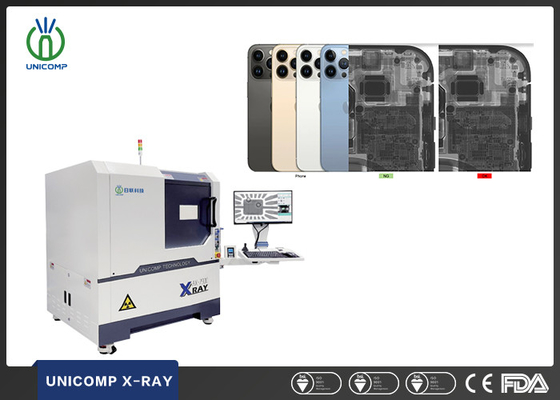 SMT PCB Máy X quang Độ phân giải cao Micron Focus Spot Size Unicomp AX7900 Cho điện thoại di động bên trong chất lượng và kiểm tra vết nứt