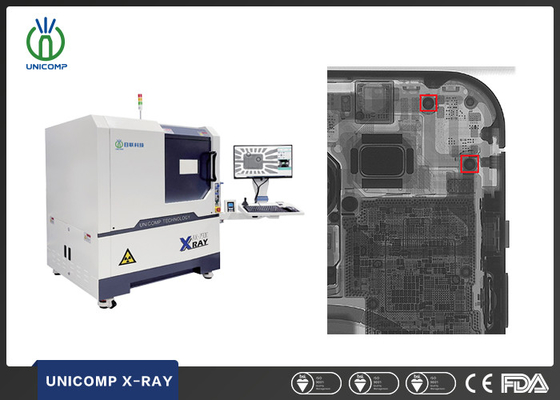 90KV Micron Focus Spot Size Tube Máy X-Ray Unicomp Mô hình nâng cấp AX7900 Với máy tính kép để kiểm tra chất lượng điện thoại di động