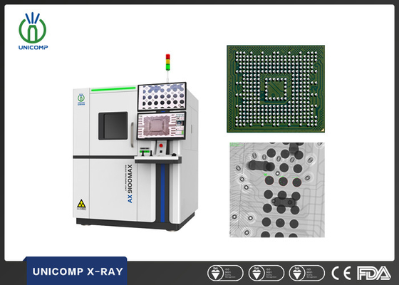 Máy chụp X quang SMT PCB Unicomp AX9100MAX Độ phân giải cao Micron Focus Spot Size cho BGA Voids and Solder Paste Inspection