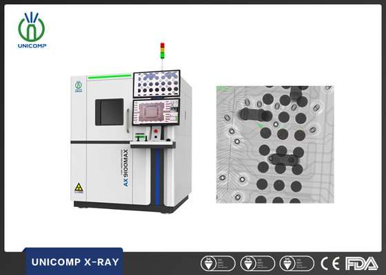 Máy X quang ống kích thước điểm tập trung micron 130KV Unicomp AX9100 Mô hình nâng cấp AX9100MAX với máy tính kép cho kiểm tra PCB & BGA