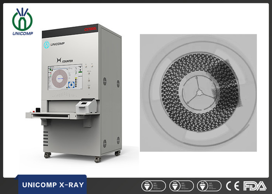 Bộ đếm chip Unicomp SMD cuộn bốn cuộn X Ray và khay JEDEC với thuật toán AI động và hỗ trợ đám mây